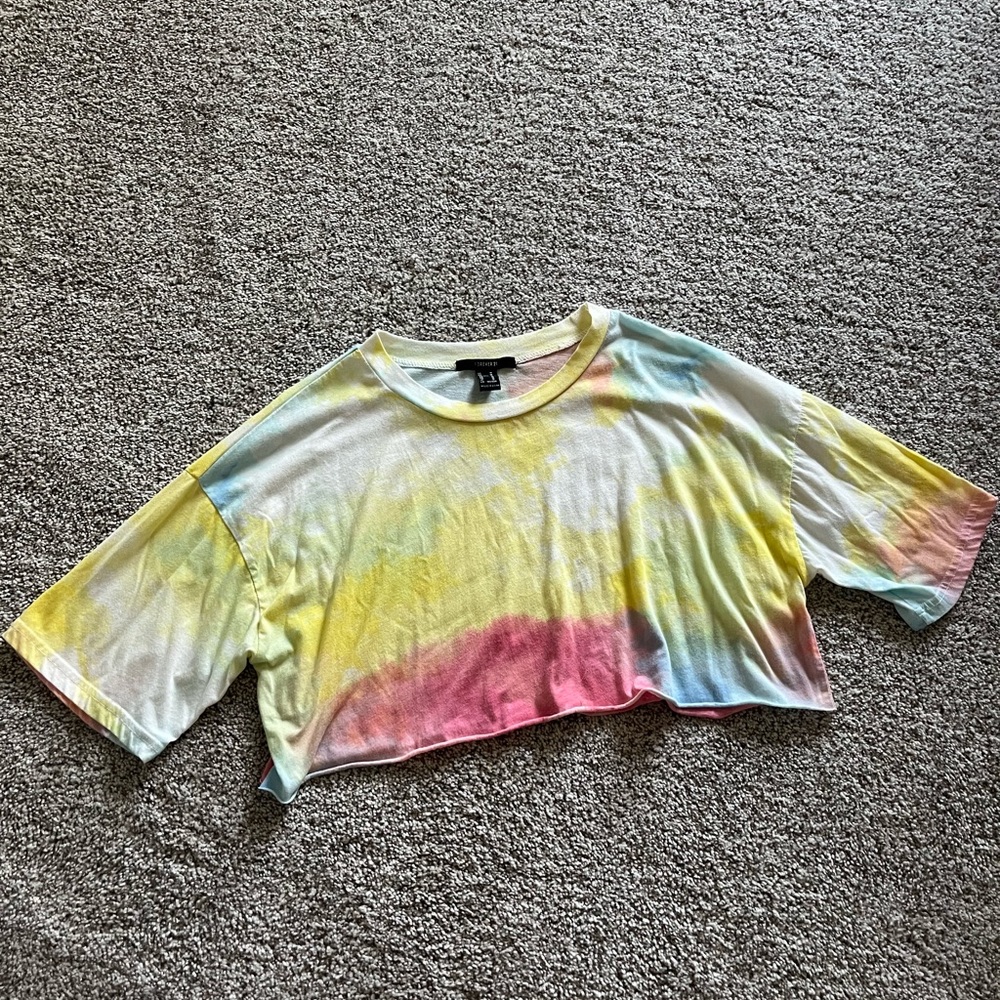 Forever 21 Tye Dye Cropped T-Shirt